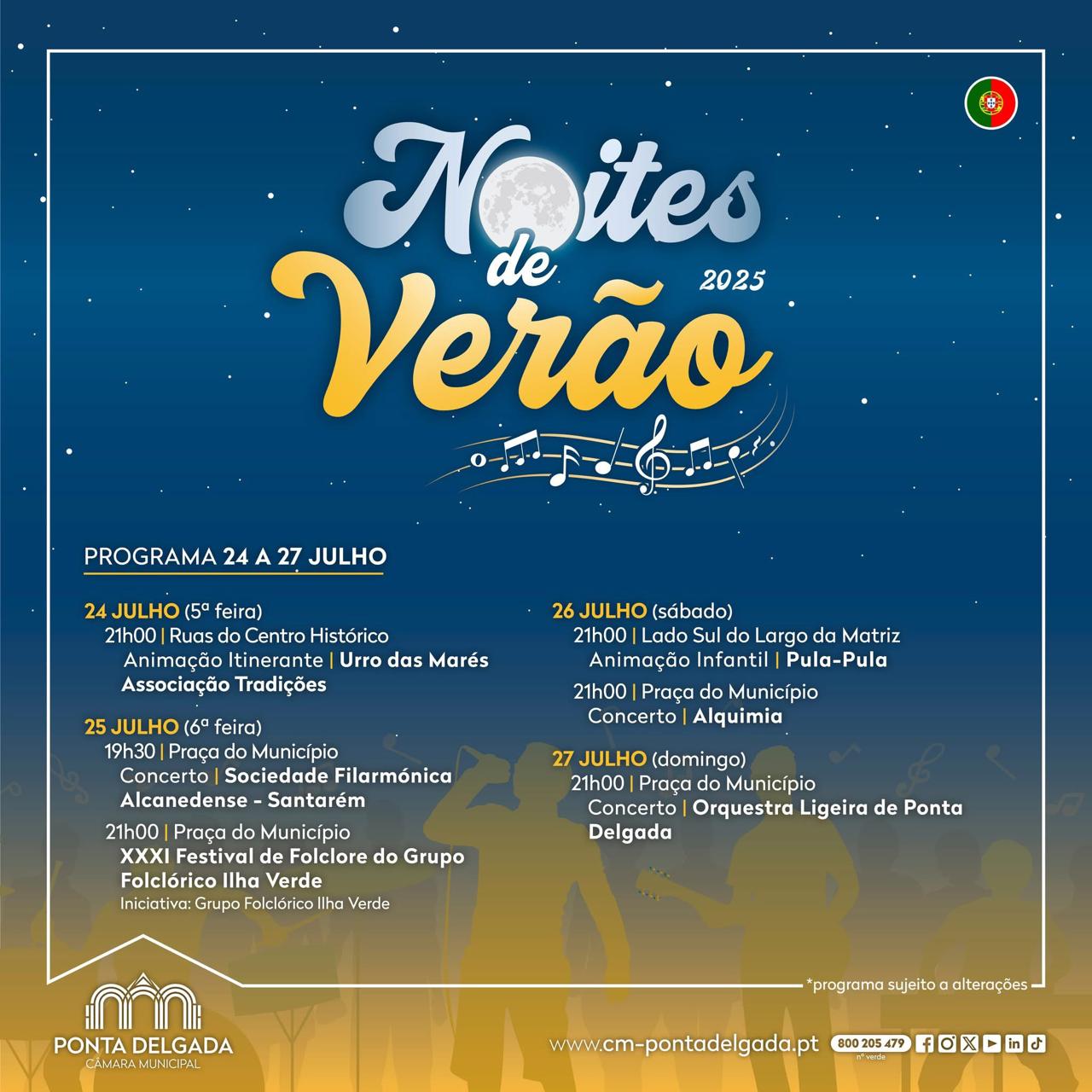 Cartaz Intercâmbio Musical SFA em Ponta Delgada